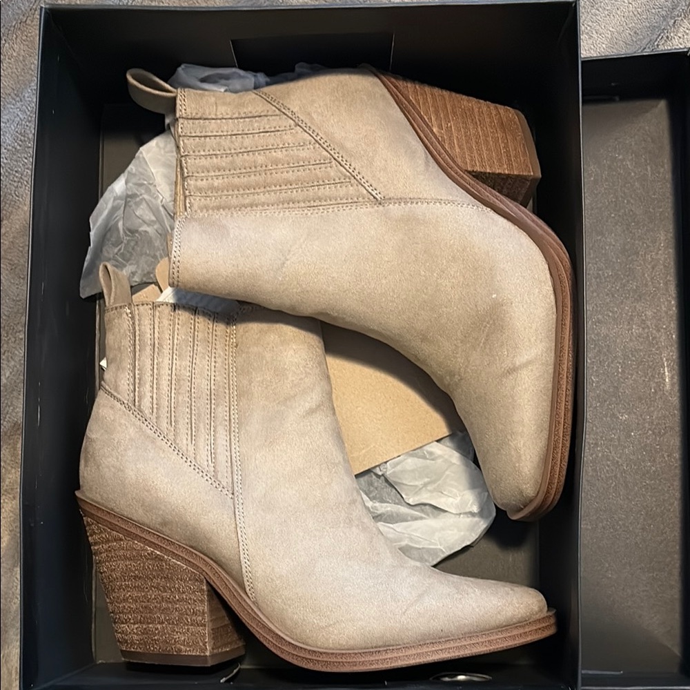 Michael Shannon Taupe Ankle Boots